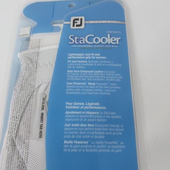 FootJoy StaCooler Original Style Golf Gloves for Women Right Hand Medium White - Picture 4 of 6
